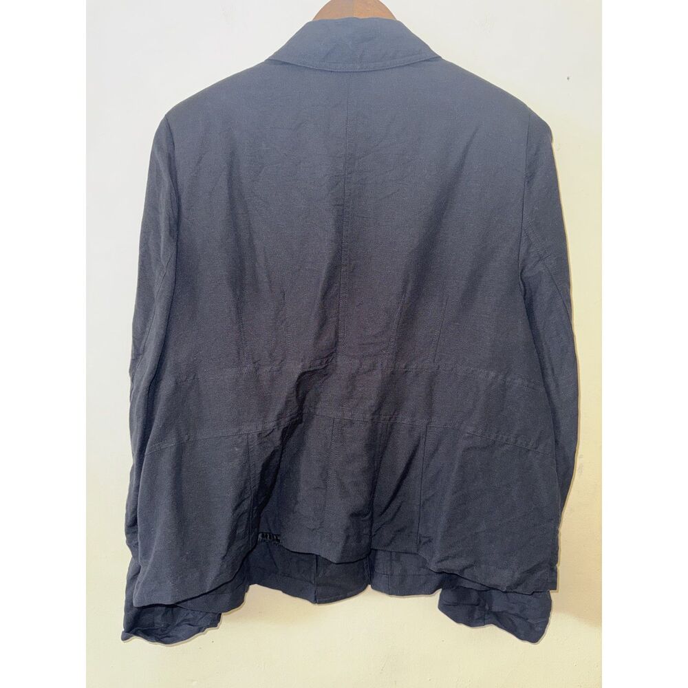 Lane Bryant Black Linen Blend Blazer Jacket Size 18 Two-Button Workwear - Picture 2 of 6